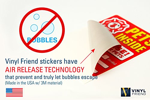 image for Vinyl Friend Pet Alert Stickers - FIRE Safety Alert and Rescue (10 Pac