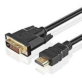 TNP High Speed HDMI to DVI Adapter Cable (30 Feet) - Bi-directional HDMI to DVI & DVI to HDMI Converter Male to Male Connector Wire Cord Supports HD Video 1080P HDTV