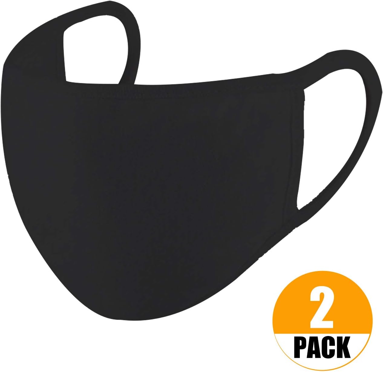 Luxtrip 2 Pack Dust Masks Breathable Reusable Cotton Dustproof Mouth Face Mask Fashion Cotton Mouth face mask for Outdoor Sport Half Face Earloop Mask Dust Pollen Cotton Black Masks