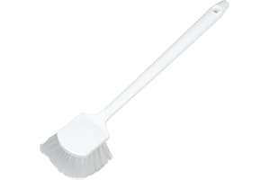 Carlisle 4050000 Sparta Polypropylene Block Utility Brush, Medium Stiff Nylon Bristles, 20" Length x 3" Width, 1.63" Trim, Wh