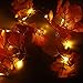 SILIVN Fall Decorations,Fall Garland,Fall Wreath,Thanksgiving Decorations,Christmas Decor Lighted Fall Garland Clearance(8.2 Feet) 20 Lights (1 Pack)