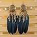 Fashion Earrings, UMFun Bohemia Feather Long Design Dream Catcher Earrings for Women Jewelry (Green)