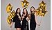 Treasures Gifted Gold Star Balloons - Gold Mylar Star Balloons - Gold Star Foil Balloons - Gold Star Mylar Balloons (Globos Estrellas) - 18 Inch Star Balloons - 6 Pack Foil Star Balloons, Gold