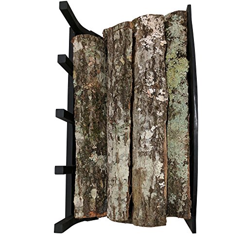 Titan High-Efficiency Log Grate with Reflective Fireback 21" Wide, 15.5" Tall