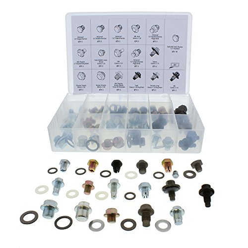 ABN Oil Drain Plug 76pc Assortment SAE & Metric Drain Plugs & Washer