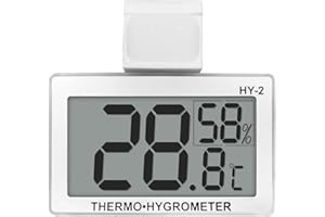 AQUAHORTI Thermo Hygrometer with Hanger for Reptile, Temperature, Humidity, Terraium Meter.