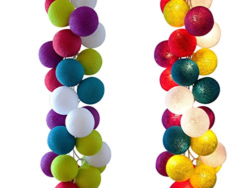 Premium Brightly Colored "Raindrops Theme" Ball String Lights - High Quality Glowing Orb Fairy Lights To Illuminate Any Space (20 Bulbs/set) Free Shipping