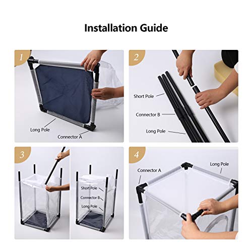RESTCLOUD 30" Large Monarch Butterfly Habitat Cage, Outdoor Insect Mesh