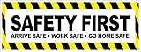 4 Less Co 18x48 Inch SAFETY FIRST Vinyl Banner Sign