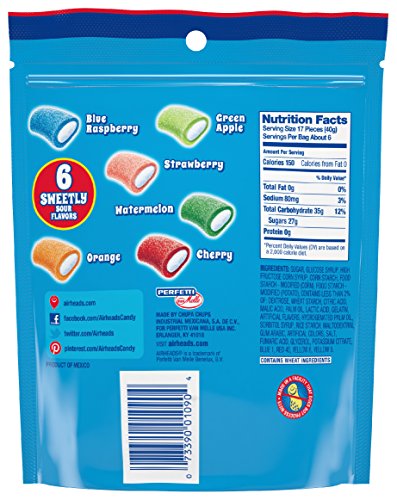 AIRHEADS CANDY SOFT FILLED BITES, ASSORTED FRUIT FLAVORS, PARTY SIZE, 9OZ, (PACK OF 1)