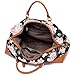 CAMTOP Weekender Travel Bag Women Ladies Overnight Bags PU Leather Trim Canvas Carry On Duffle (Flower)