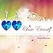 LadyRosian “Love Heart” 925 Sterling Silver Hook Dangle Love Earrings with Blue Swarovski Crystals Fashion Jewelry Simple Gifts for Sisters Best Friends (Blue)