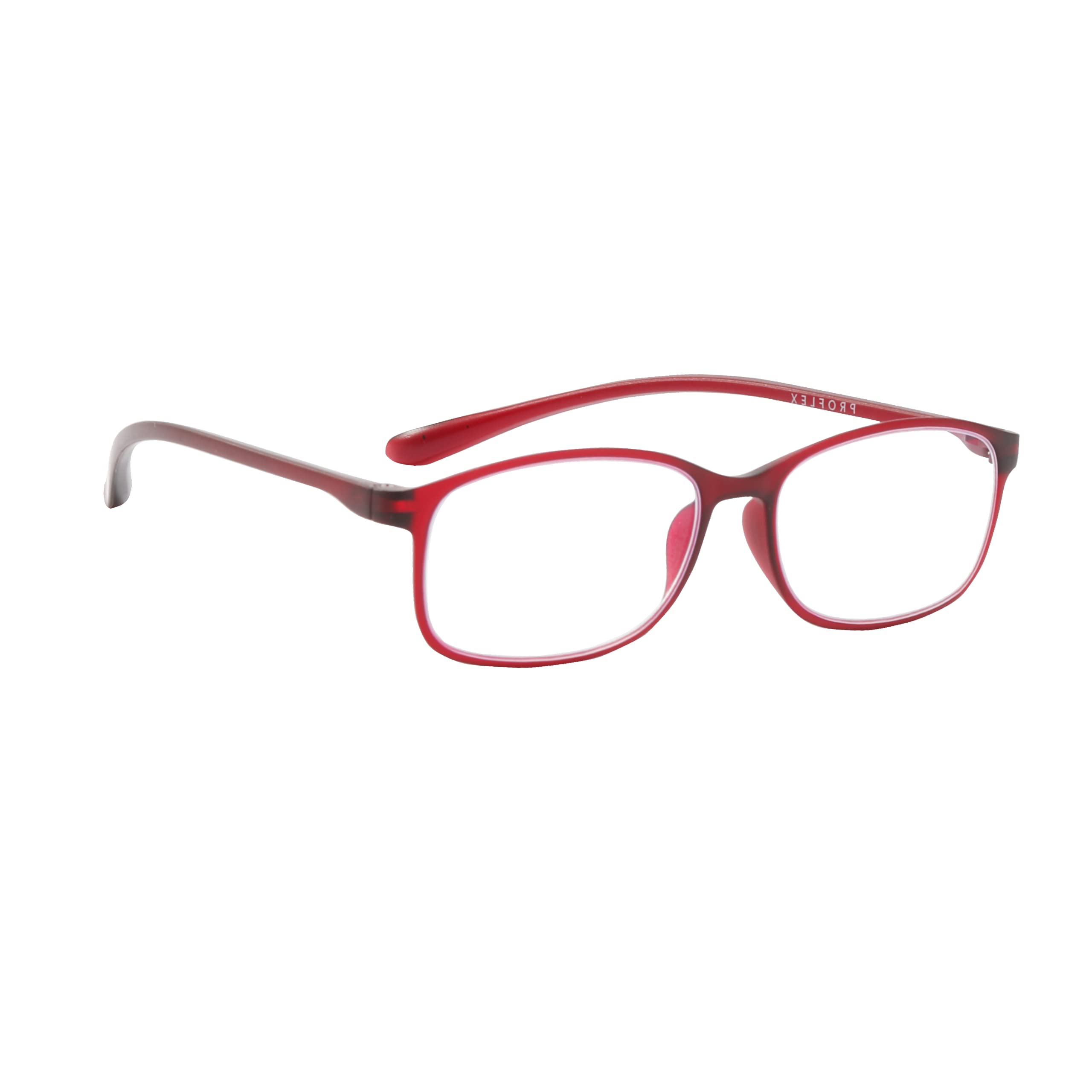 PROFLEX BluOptix Blue Light Blocking lightweight, flexible, scratch resistant, unisex (mens + womens), computer screen technology reading glasses (red, +3.0) — image 1