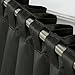 Best Home Fashion Thermal Insulated Blackout Curtains - Back Tab/ Rod Pocket - Black - 52