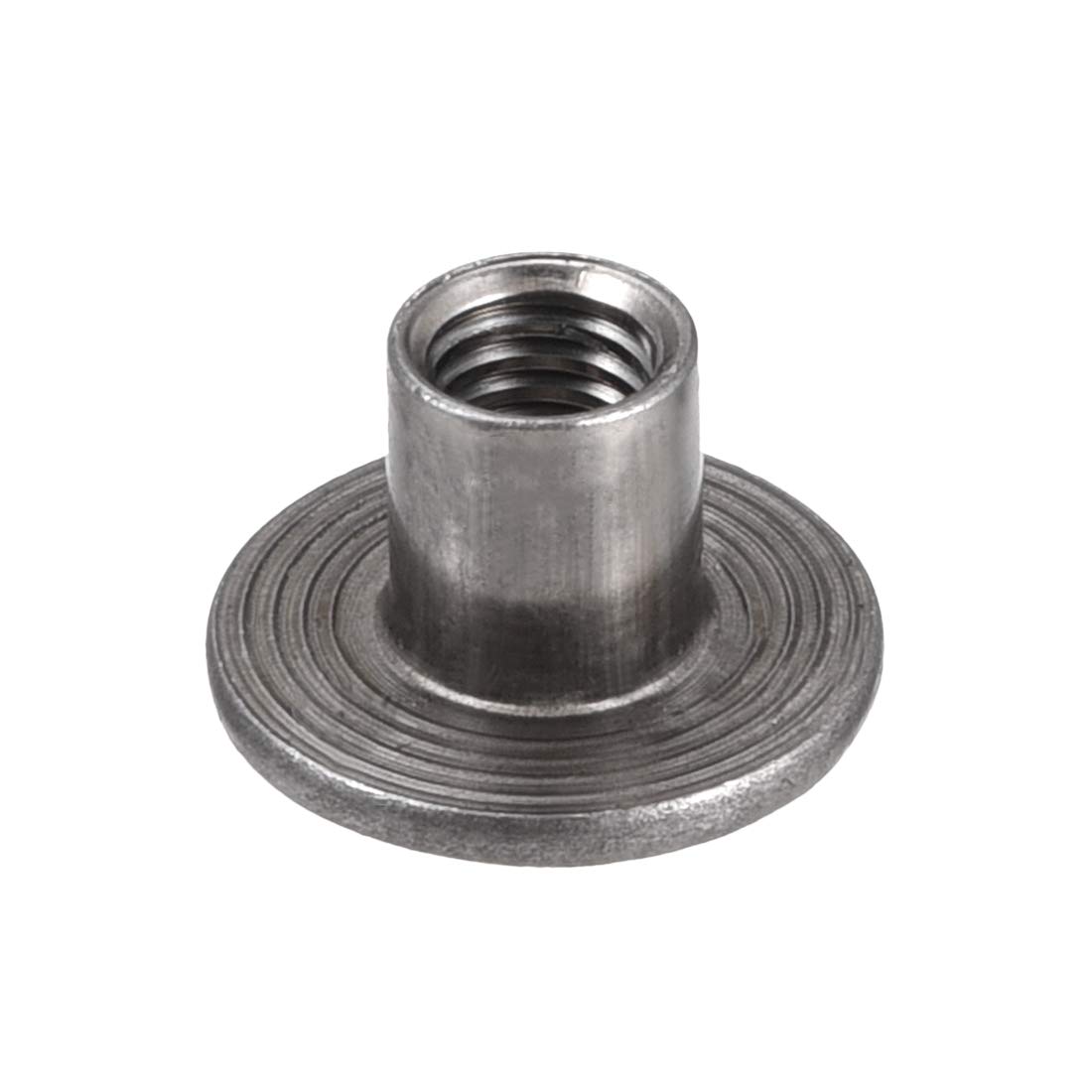 sourcing map M6x17.5x1.4mm Tee Nut Carbon Steel T-Nut Mounting Hardware Fitting Fastener Through Hole Flange Insert Female Thread 30Pcs