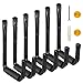 Ihomepark Heavy Duty Garage Storage Utility Hooks with Jumbo Arm, Wall Mount Garage Brackets Hanger & Organizer for Ladder Tool Chair Hose(6 Pack - Black)