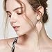 YOUTH UNION Genuine Leather Teardrop Earrings Boho Shard Lattice Leaf Dangle Pierced Earrings (Rose gold+Black+Brown)