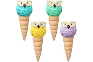 DLOCVN Terracotta Watering Stakes Owl-Shaped 4-Pack - Eco-Friendly Indoor/Outdoor Automatic Plant Hydration System, Delightful Slow Release Watering for Time-Saving Care
