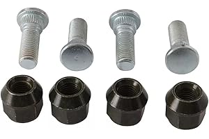 Front Rear Wheel Studs # 90114-10014 Lug Nuts Kit 85-1005 Replacement for Yamaha YFM600 Grizzly 1998-2001, YFM660 Grizzly 660