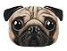 LFZ Pug Dog Shape Decorative Cushion Pillow for Indoor Sofa Chair Bed or Outdoor Beach Chair Car Travelling Vacation 15 inches