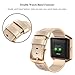 SWEES Leather Bands Compatible with Fitbit Blaze Smart Watch, Genuine Leather Replacement Band with Metal Frame Small & Large for Women Men, Champagne Gold, Rose Gold, Black, Brown, White, Grey, Beige