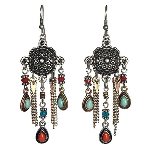 Western look chain link tassel with bead dangle boutiqu…