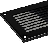 EUROPLAST 300x100mm Black Metal Air Vent Grille Cover with Insect Mesh view 6