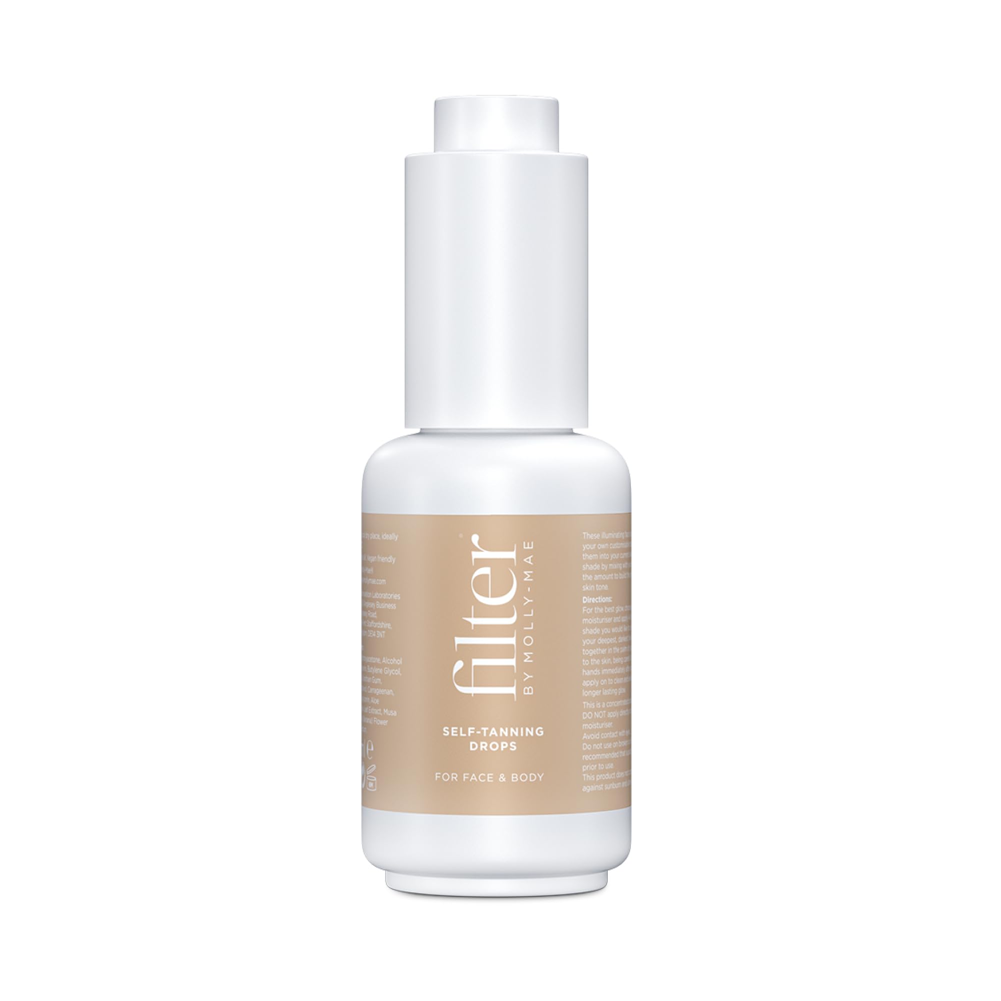 Filter by Molly-Mae Self Tanning Drops | Natural Gradual Tan | Body & Face Tan Drops | Develops Fast | Gradual Glow | Easy To Apply | 30ml