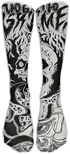 Cool Printed Hip-hop Rap Music Crew Socks Halloween Running Socks For Girls