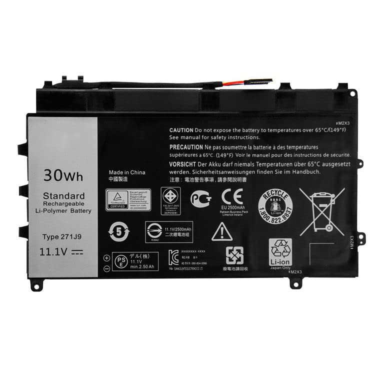 7XINbox 11.1V 30Wh 271J9 YX81V GWV47 0GWV47 Laptop Battery compatible with Dell Latitude 13 7000 7350