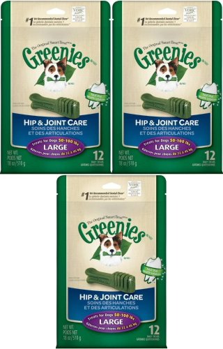 Greenies Hip & Joint Care Dental Chew Large 3.375lbs (3 x 18oz) Greenies Hip & Joint Care Dental Chew Large 3.375lbs (3 x 18oz)