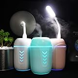 lazinem 3 in 1 Humidifier with USB Fan Night Light Nano Spray Water Hydrator Dif