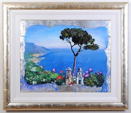 イタリア 海 風景画 絵画 油絵 ネイト ジョルジオ アマルフィー コースト 額付き Ospacp Org Ar