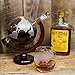GlobeTrotter Etched Globe Spirits Decanter - SALE - 30% OFF. Includes Matching Glasses and Bar Funnel – 850 ml Whiskey and Wine Decanter in Wood Frame - The Perfect Gift for Whiskey Lovers!