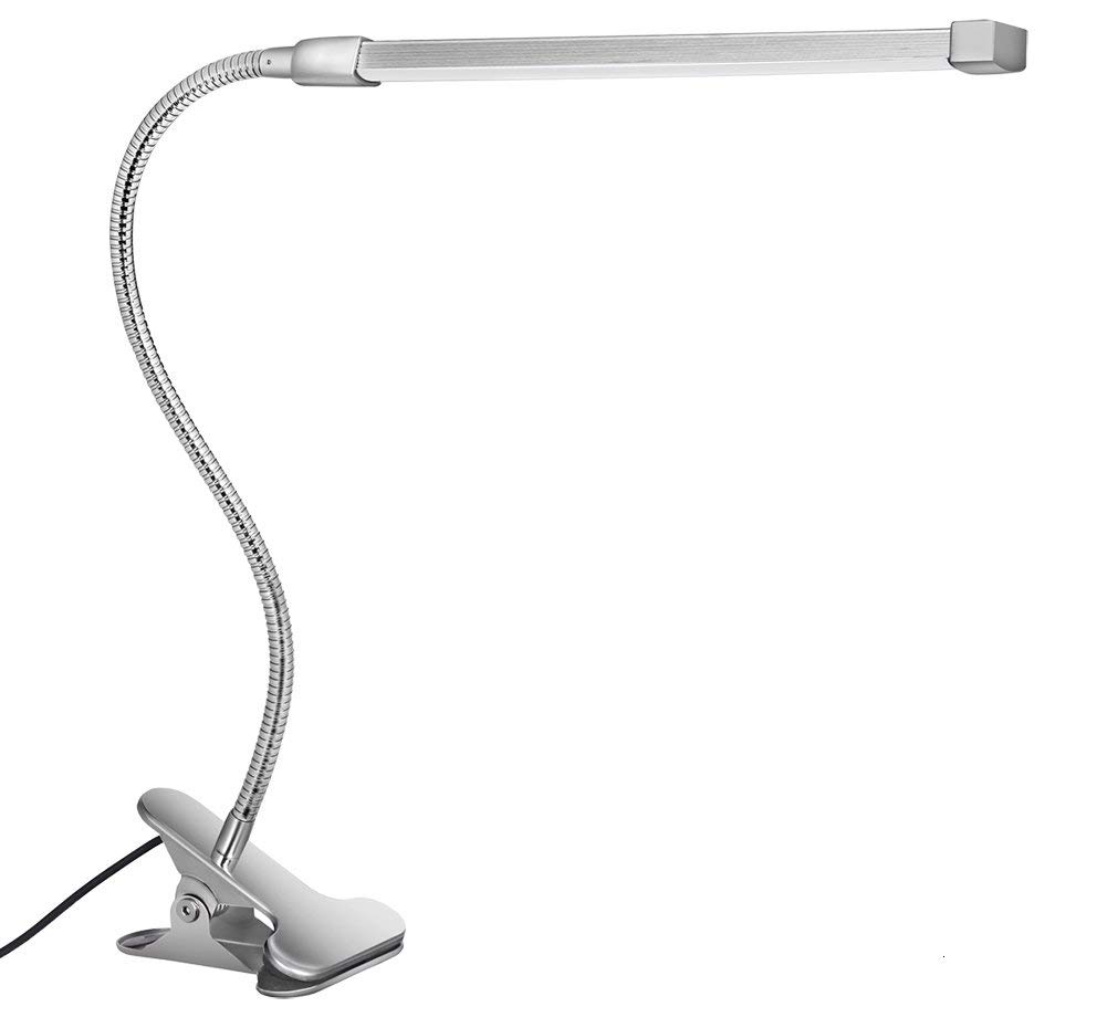 Smart Desk Lamp Alexa Beside Lamp|3 Lighting Mode|10 Level Dimmable|Flexible Gooseneck|WiFi Remote APP Control|Clamp Reading Light On Headboard|Compatible with Echo Alexa and Google Assistant(Silver)