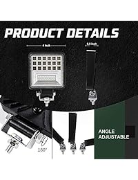 Luz LED de 7 pulgadas, 2 unidades de 240 W, haz combinado de inundación de 25000 lúmenes, barra de luz de triple fila impermeable, luces LED de trabajo y kit de cableado para ATV, UTV, camión, barco, 4 x 4, luz antiniebla de conducción