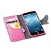 iPhone 6s Plus Case, [Wallet Case] i-Blason KickStand Also Fit Apple iPhone 6 Plus Case 5.5 Inch Leather Cover with Credit Card [ID Holders] (Pink)