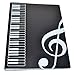 Music Themed Folder Music folder storage Holder,A4 Size Folder,40 Pockets,Treble Clef Folder (Black)