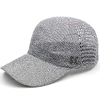 Lxrzls Outdoor Breathable Cool Hat Mesh Eyeball Cap Sunshade Sunscreen Cap Adjustable Sweatband Comfort (Color : Gray)