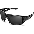 MAXJULI Polarized Wrap Around Sports Sunglasses for Big Heads Men Women UV400 Protection Sun Glasses 8232