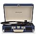 Crosley CR8005D-BL Cruiser Deluxe Vintage 3-Speed Bluetooth Suitcase Vinyl Record Player Turntable, Blue