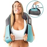 Shiatsu Back Shoulder and Neck Massager with Heat - Deep Tissue 3D Kneading Pillow Massager for Neck, Back, Shoulders, Foot, Legs - Electric Full Body Massage, Relieve Muscle pain - Office, Home &amp; Car