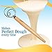 Danish Dough Whisk - Stainless Steel & Wooden Handle - Large 13.5