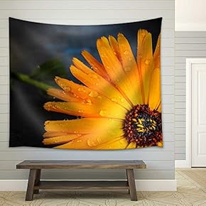 Wet Flower - Fabric Wall Tapestry Home Decor - 51x60 inches