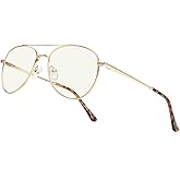 RB.Pilot Aviator Reading Glasses for men and Women Blue Light Blocking Lens Spring Temple