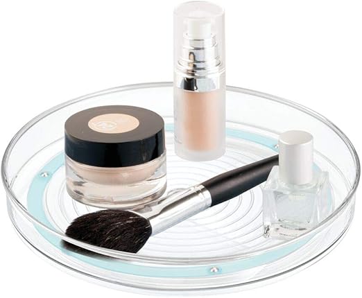 Amazon Com Mdesign Plastic Lazy Susan Turntable Bathroom Storage