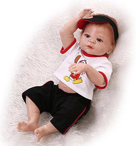 ViKiDoll Soft Silicone Reborn Baby Dolls Full body 23inches 57cm Newborn Boy Alive Bath Doll Women Nursing Toy Kids Treats Doll