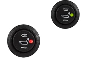2X Universal Car Seat Heater Switch 3 Pin Round Heated Rocker Control Hi Low Off CE Authentication Fast Uniform Heating Fit f