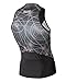 Triathlon SLS3 Men`s FRT Tri Top 2 Pockets Zipper Jersey - Singlet -Tank (Black/Red, L)