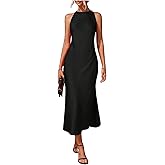 Floerns Women's Elegant Sleeveless Crew Neck Maxi Dress Slit Cocktail Tank Dress